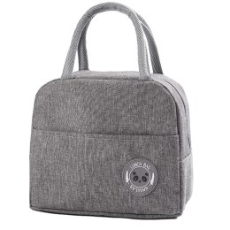 Torba Termiczna Izolacyjna Śniadaniowa Lunch Bag Szara 23cm