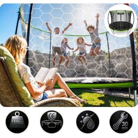 Trampolina ogrodowa profilowana 10ft/312cmz siatką wewnętrzną Neo- 
