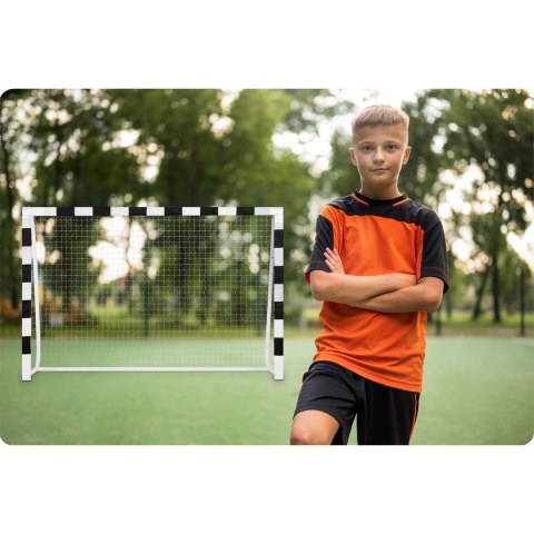 Bramka do piłki nożnej 300 x 200 x 90 cm NS-465 czarno-biała