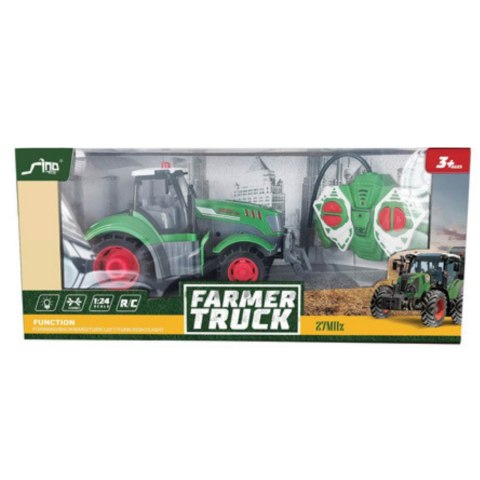 Ciągnik Traktor Rolniczy Zdalnie Sterowany RC Zielony 1:24