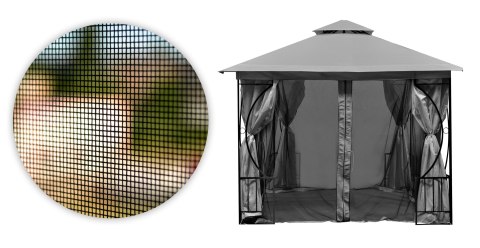 Moskitiera do pawilonu ogrodowego 3x3 m siatka z zamkami błyskawicznymi MultiGarden
