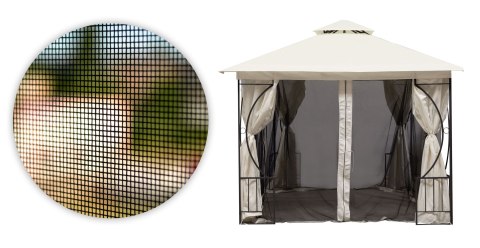 Moskitiera do pawilonu ogrodowego 3x3 m siatka z zamkami błyskawicznymi MultiGarden