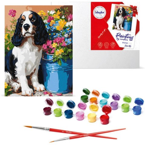 Zestaw do malowania po numerach Uroczy spaniel KHO6672 30x40 AP0056