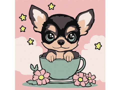 Zestaw malowanie po numerach Słodki szczeniaczek KHO6270 Kids 25x25 AP0051