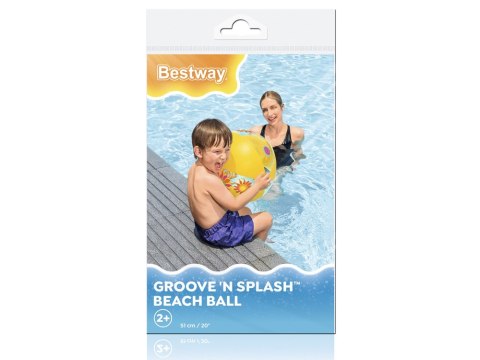 Bestway kolorowa piłka plażowa lekka dmuchana do wody 51cm owoce