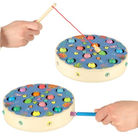 Gra rodzinna rybki gąsienice łowienie montessori