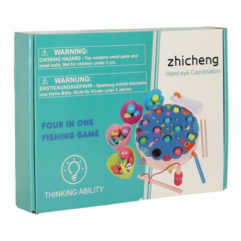 Gra rodzinna rybki gąsienice łowienie montessori