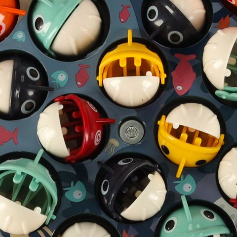 Gra rodzinna rybki łowienie rybek + akcesoria niebieska 27el.