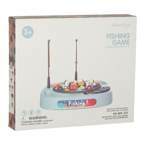 Gra rodzinna rybki łowienie rybek + akcesoria niebieska 27el.