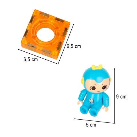 Klocki magnetyczne marble tor kulkowy z dźwiękiem muzyką 118 elementów