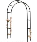Pergola ogrodowa łuk uchwyt na róże kwiaty bluszcz pnącza metalowa 240 x 140 cm