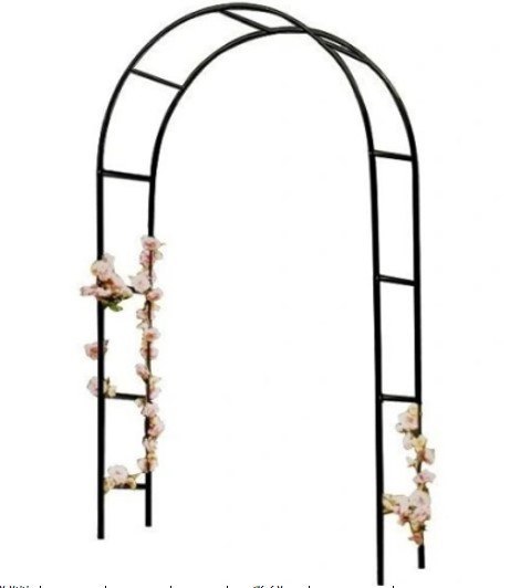 Pergola ogrodowa łuk uchwyt na róże kwiaty bluszcz pnącza metalowa 240 x 140 cm