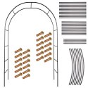 Pergola ogrodowa łuk uchwyt na róże kwiaty bluszcz pnącza metalowa 240 x 140 cm