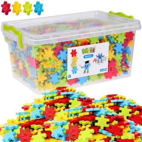 Konstrukcyjne Klocki Wafle Basic Letters1200-elementów z literkami