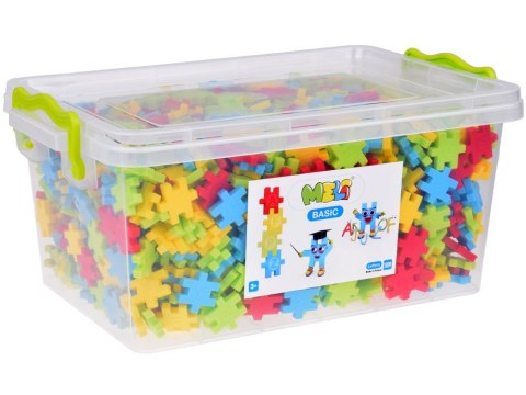 Konstrukcyjne Klocki Wafle Basic Letters1200-elementów z literkami