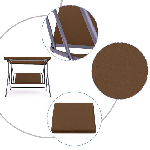 Siedzisko podkład do huśtawki ogrodowej 127x100 cm brązowe MultiGarden