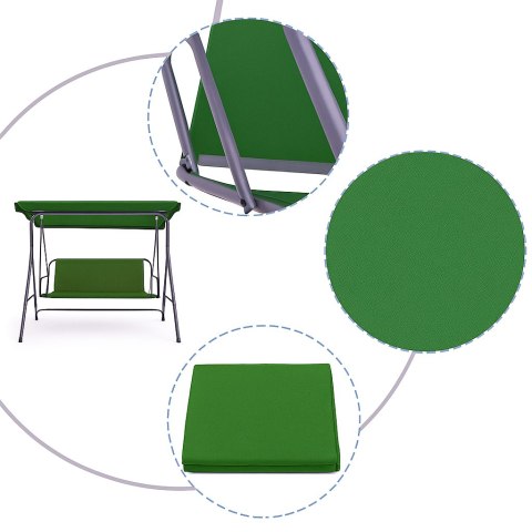 Siedzisko podkład do huśtawki ogrodowej 127x100 cm zielone MultiGarden