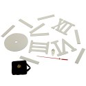 Zegar Ścienny naklejany DIY 3D regulowany rzymski srebrny 130cm