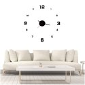 Zegar ścienny do salonu kuchni DIY naklejany nowoczesny 3D czarny 4 duże cyfry