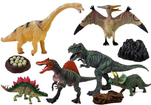 Dinozaury Duży Zestaw Figurek 7 sztuk z Akcesoriami Dinozaury Duży Zestaw Figurek 7 sztuk z Akcesoriami
