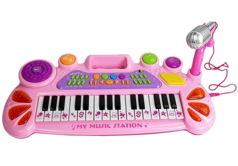 Keyboard z Mikrofonem Różowy 31 Klawiszy Odgłosy Zwierząt USB Keyboard z Mikrofonem Różowy 31 Klawiszy Odgłosy Zwierząt USB