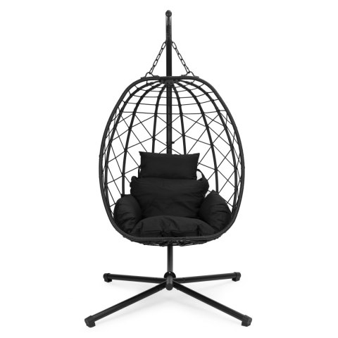 Fotel Kokon wiszący wolnostojący bujany ogrodowy do 120 kg + poduszki MultiGarden