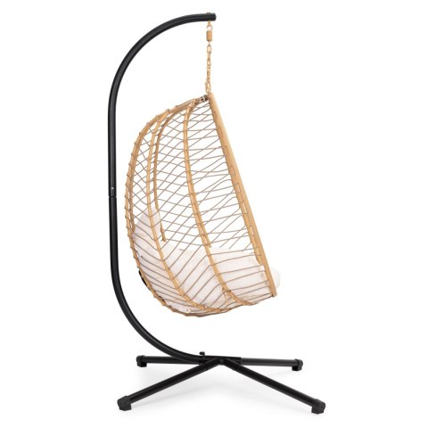 Fotel Kokon wiszący wolnostojący bujany ogrodowy do 120 kg + poduszki MultiGarden