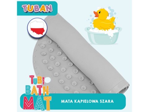 Tuban Antypoślizgowa Mata kąpielowa Tubi szara 70cm ZA5973