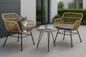 Zestaw mebli ogrodowych z technorattanu krzesła stolik + poduszki MultiGarden