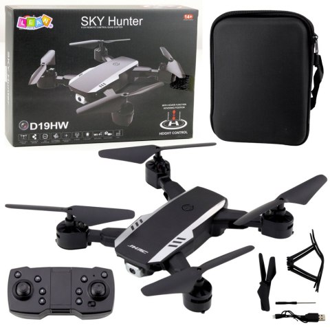 Dron Sky Hunter D19HW Kamera FVP Wi-Fi Pilot Z Uchwytem Na Telefon Etui