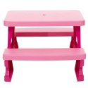 Zestaw Stolik Ogrodowy z Ławeczkami Dla Dzieci Dorex Różowy