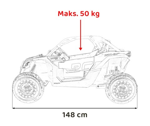 Pom koła 2osobowy Ciche silniki Auto na akumulator Buggy Maverick Turbo Pom koła 2osobowy Ciche silniki Auto na akumulator Buggy Maverick Turbo