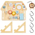 TOOKY TOY Duża Drewniana Tablica Manipulacyjna Domek - Centrum Aktywności