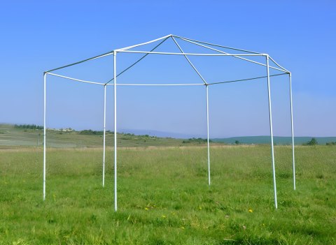 Namiot pawilon ogrodowy handlowy 2x2x2 m z moskitierą biały MultiGarden