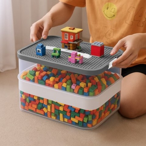 Pudełko na klocki- 3 poziomy Kruzzel 25757