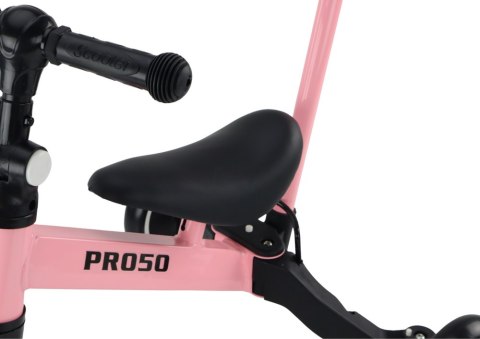 Rower Trójkołowy PRO50 Rowerek Z Rączką Do Prowadzenia Różowy