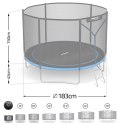 Trampolina ogrodowa 6ft/183cm z siatką zewnętrzną i drabinką Neo-Sport