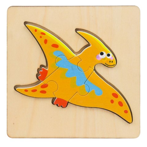 Układanka Drewniana Puzzle Kolorowa 11 x 11cm Mix