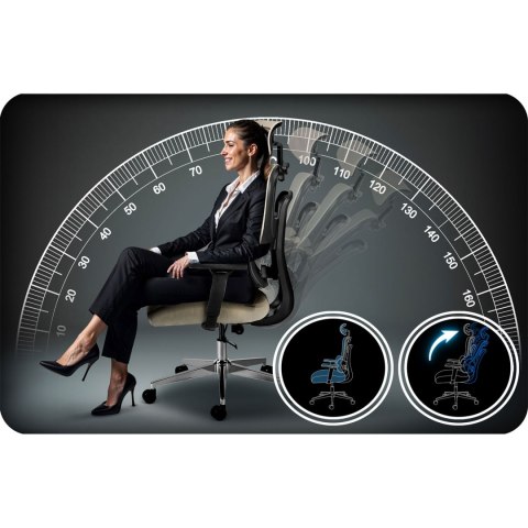 Fotel biurowy z mikrosiatką Sofotel Talin - szary