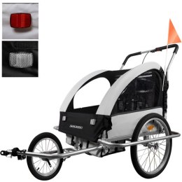 Przyczepka riksza rowerowa amortyzowana 3w1