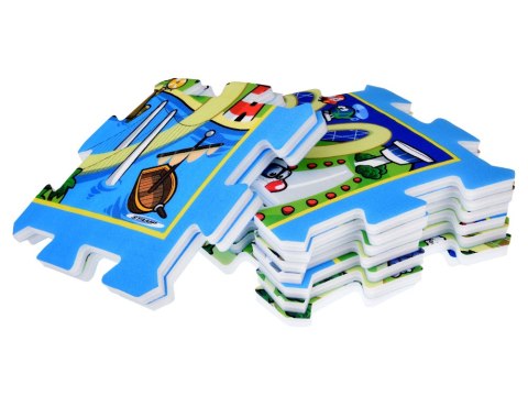 Puzzle dla dzieci bajkowe bajki  piankowe Mata uliczka wyścigi 31x31 ZA3150