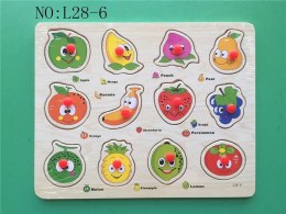 Drewniana Tablica do Nauki Owoców