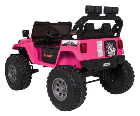 960W 24V jeep auto na akumulator Extreme Sport 4x4  Różowy
