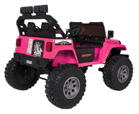 960W 24V jeep auto na akumulator Extreme Sport 4x4  Różowy