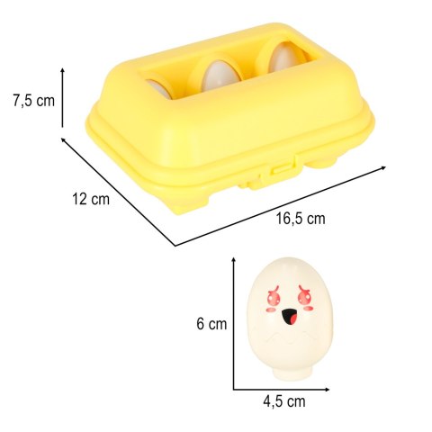 Układanka edukacyjna sorter dopasuj kształty jajka montessori zwierzątka 6 szt