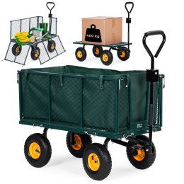 Wózek transportowy ogrodowy 400 kg do traktorka otwierane burty
