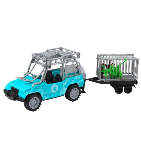 Zestaw Z Dinozaurem Helikopter Samochód Figurki Akcesoria Światła Dźwięki