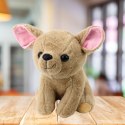 Pluszowa Maskotka Przytulanka Mały Piesek Chihuahua Beżowy 22cm