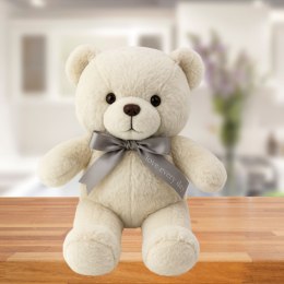 Pluszowa Maskotka Przytulanka Miś Z Kokardą Happy Every Day Biały 55cm