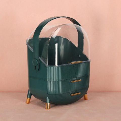 Szkatułka organizer na kosmetyki szafka zielona